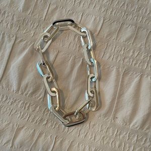 Jenny Bird 18” silver chain link necklace